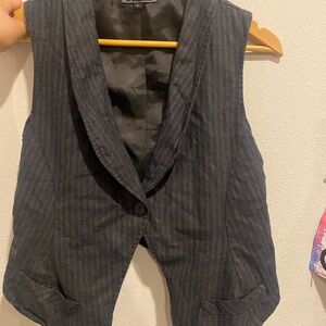 Black Striped Vest